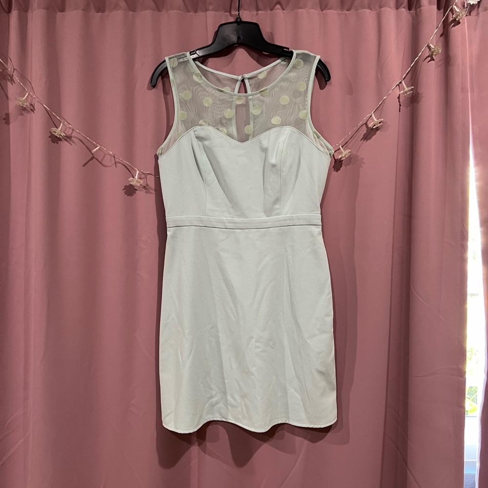 Lauren Conrad Mint Green Polka Dot Dress